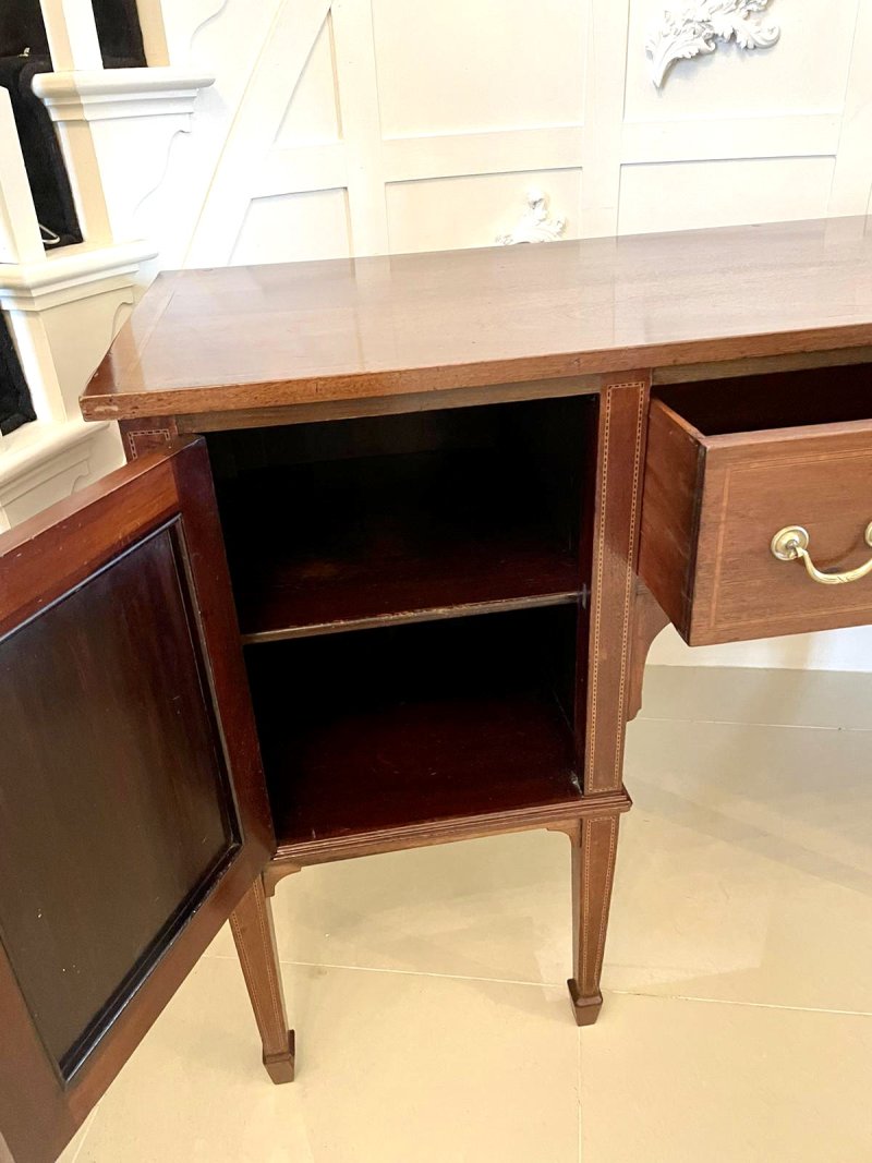 Antique Edwardian Inlaid Mahogany Sideboard - Image 6